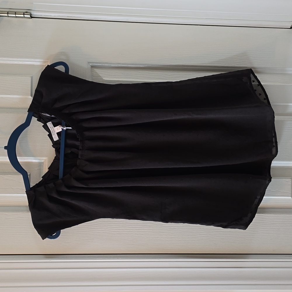LC LAUREN CONRAD BRAND WOMEN'S BLACK SLEEVELESS LINED TOP SIZE XS